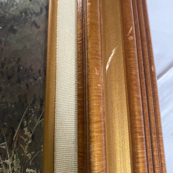 Original Oil Painting By M. Henderson Eagle Flying Through Forest Signed/Framed - Picture 8 of 10